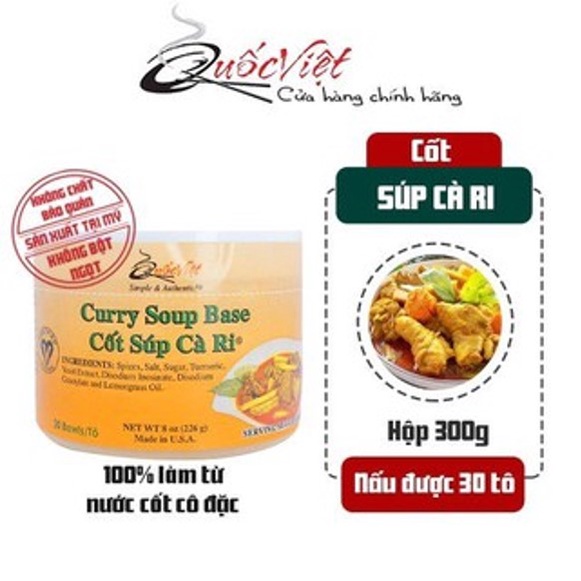 Gia vị Cốt Súp Cà Ri Quốc Việt Hộp 250g -VN10461- Nấu Cari chuyên nghiệp