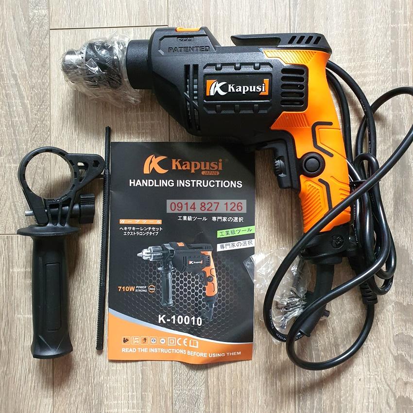 Máy khoan động lực điện hãng Kapusi 710W, Bảo hành 12 tháng, Mô tơ lõi đồng