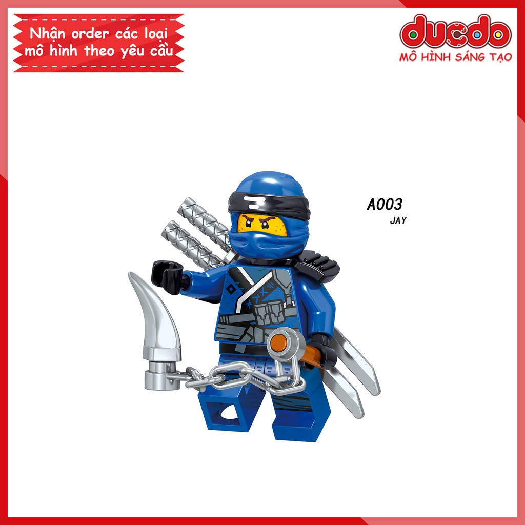 Minifigures các nhân vật trong Ninjago full trang bị - Đồ chơi Lắp ghép Mini Ninja Mô hình LeLe A001-A008