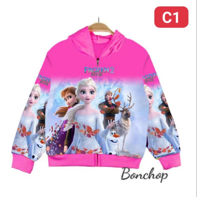 Áo khoác chống nắng bé gái Elsa Frozen 2 cao cấp cực đẹp size đại sale