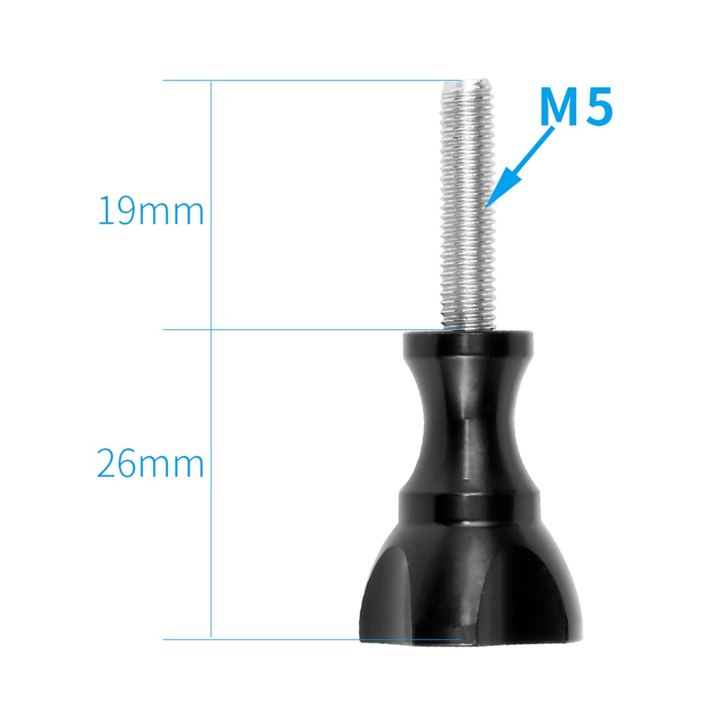 1 Ốc Vít XT-XINTE M5 Bằng Hợp Kim Nhôm Màu Đen Chuyên Dụng Cho Máy Ảnh Hành Động M5