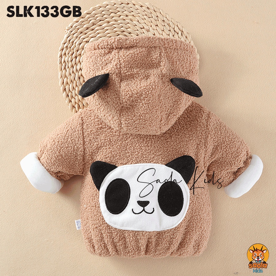 Áo khoác trần bông họa tiết động vật đáng yêu cho bé trai, bé gái nhà Saola Kids - SLK133