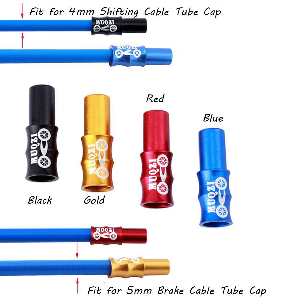 Set 5 / 10 Nắp Đậy Cố Định Dây Phanh Xe Đạp Leo Núi Bằng Hợp Kim Nhôm Chất Lượng Cao Nhiều Màu Sắc