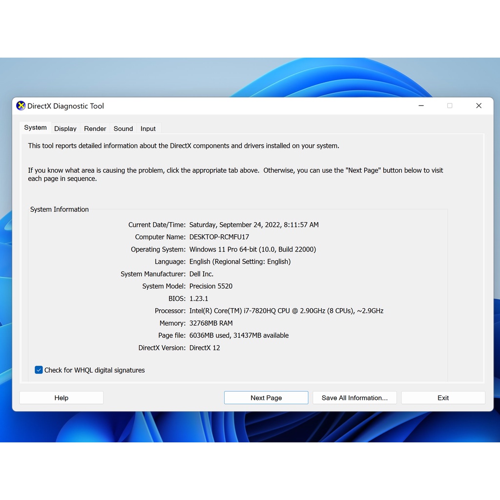 Laptop Dell Precision 5520 l Core i7-7820HQ l RAM 16G l SSD 512G l Màn hình 15'6 FHD  HÀNG ĐẸP 99%