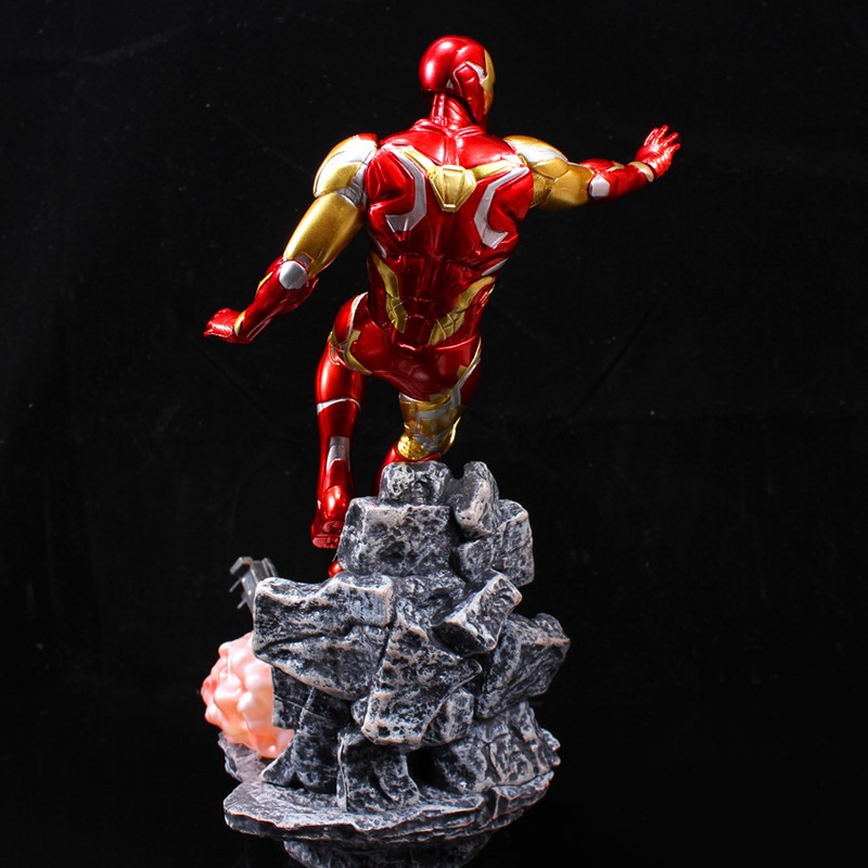 Mô hình tượng Iron man Mark 85 mk 85 + Vợ Pepper giáp Rescue, Vợ chồng Iron man trong Endgame