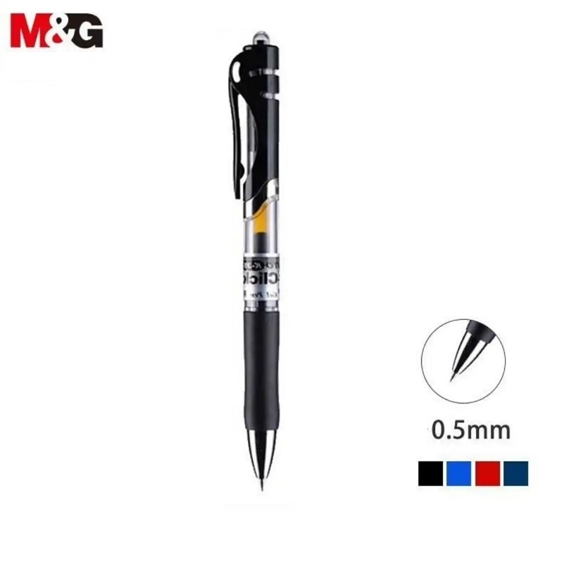 Bút ký gel nước xoay 360 độ M&G K35 ngòi 0.5mm I Ruột G5 thay thế