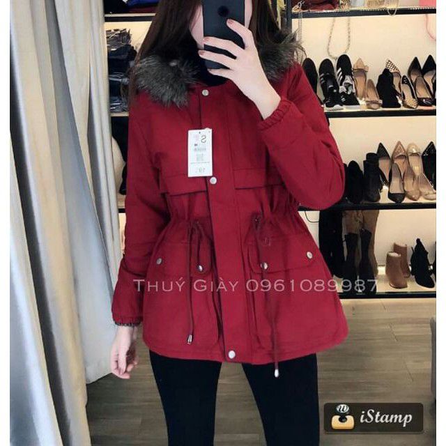 Áo khoác kaki lót lông trần lông toàn bộ rút eo 💋 freeship 💋hàng QC cao cấp | BigBuy360 - bigbuy360.vn