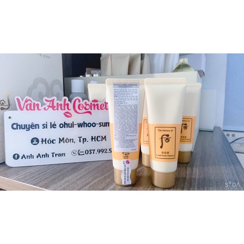 sữa rửa mặt whoo vàng đông y tuyp 40ml