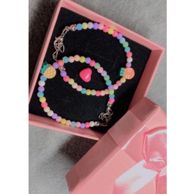 Vòng tay kẹo ngọt mặt trái cây các loại🤩👉🍅🥥🍌🍏