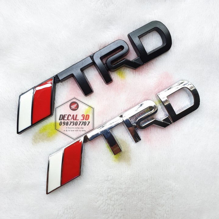 TEM TRD CHỮ NỔI KIM LOẠI HÀNG CAO CẤP TRANG TRÍ XE MÁY CỰC ĐẸP