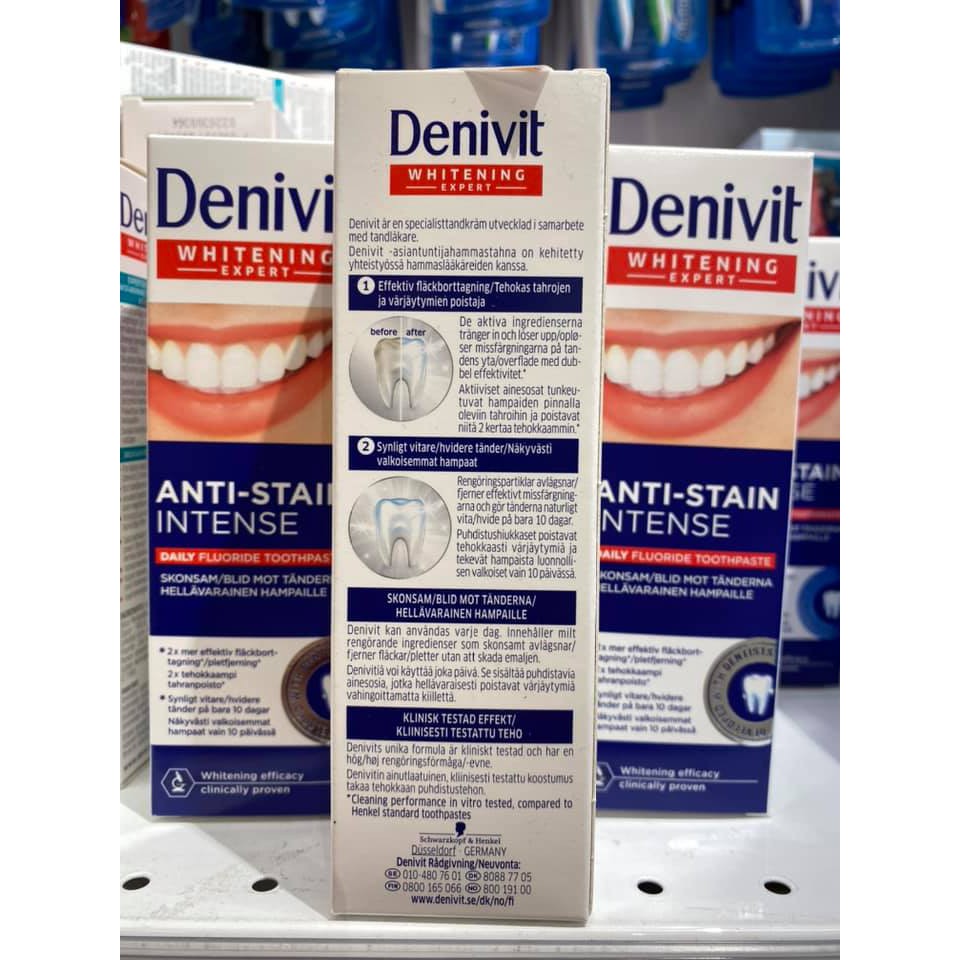 Kem đánh răng trắng sáng Denivit Anti - Stain Intense 50ml
