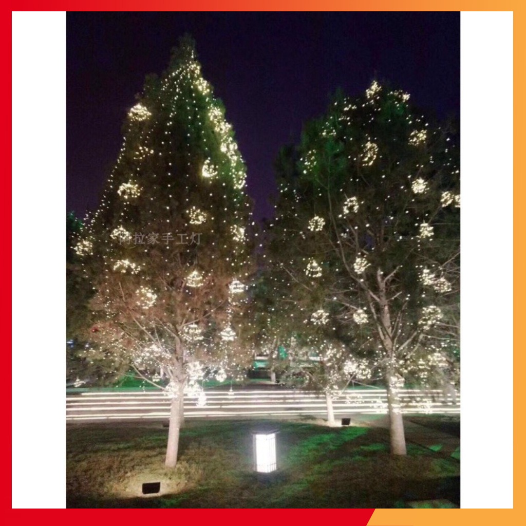 ĐÈN LED PHÁO HOA TRANG TRÍ TẾT NOEL DÙNG PIN MÀU VÀNG