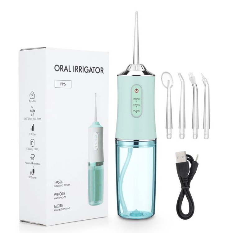 Máy Tăm Nước Cầm Tay Oral Irrigator, Tăm nước vệ sinh răng miệng theo công nghệ Châu Âu Bảo hành 12 tháng
