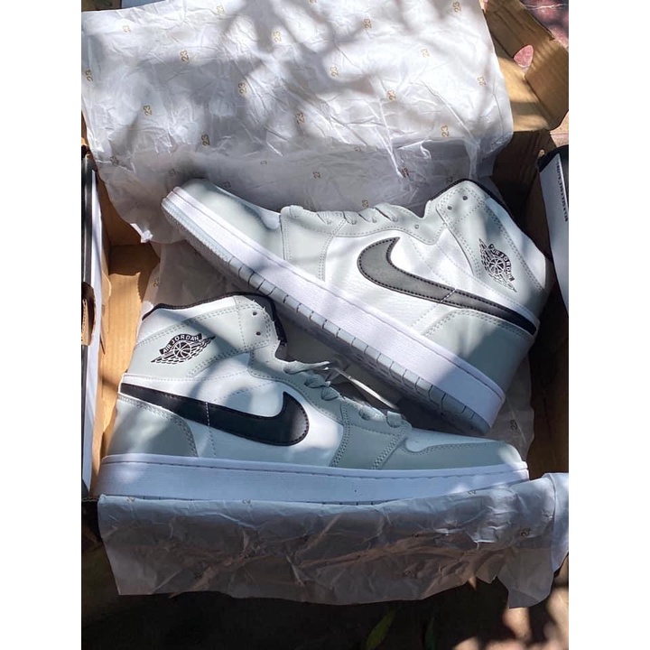 Giày sneaker jordan AF1 cao cấp full bill box, giày thể thao nam nữ JD đẹp cổ cao màu xám giá rẻ phối đồ cực chất M22 | BigBuy360 - bigbuy360.vn
