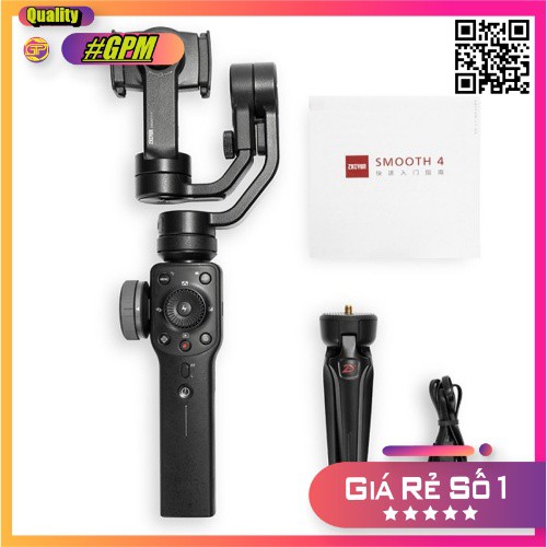 Gimbal Zhiyun Smooth 4 (Đen) - Tay Cầm Chống Rung Cho Điện Thoại Mới 100% Nguyên seal