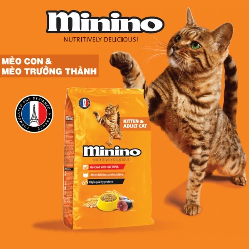 Thức Ăn Hạt Khô Minino Vị Cá Ngừ Cho Mèo Mọi Lứa Tuổi 480g - iPet Shop