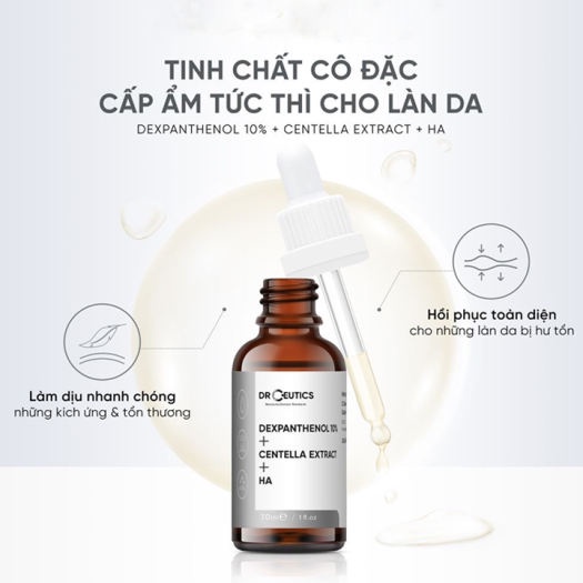 Combo 2 Sản Phẩm Giúp Cấp Ẩm Và Làm Sáng Da DrCeutics (B5 Dexpanthenol 10% 30ml, Niacinamide 12% 30ml)