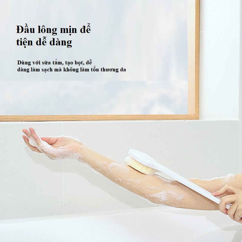 Cây bàn chải cọ lưng, bàn chải chà lưng Muji nhật lông bàn chải mềm mịn BHTT55