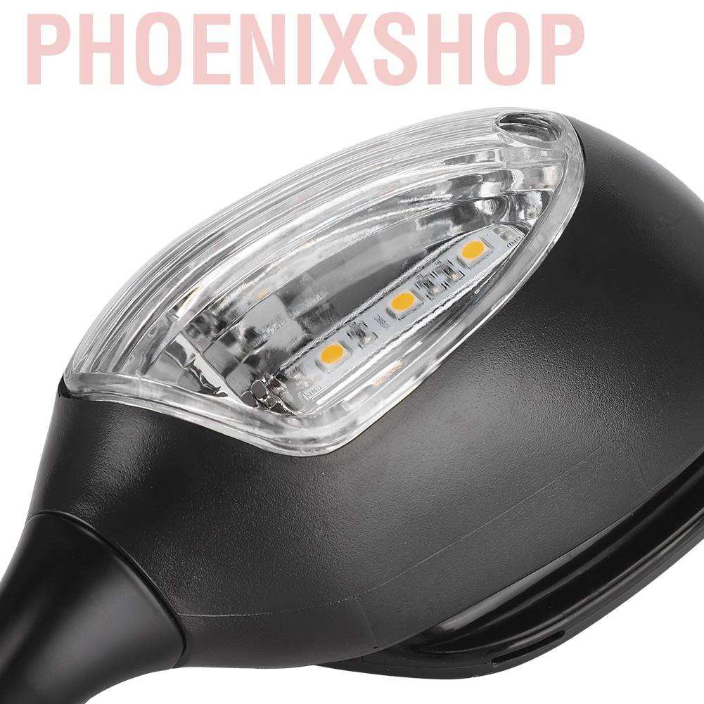 Set 2 Kính Chiếu Hậu Có Đèn Led Xi Nhan Dành Cho Mô Tô Su-Zuki Gsxr1000 Gsxr600 / 750