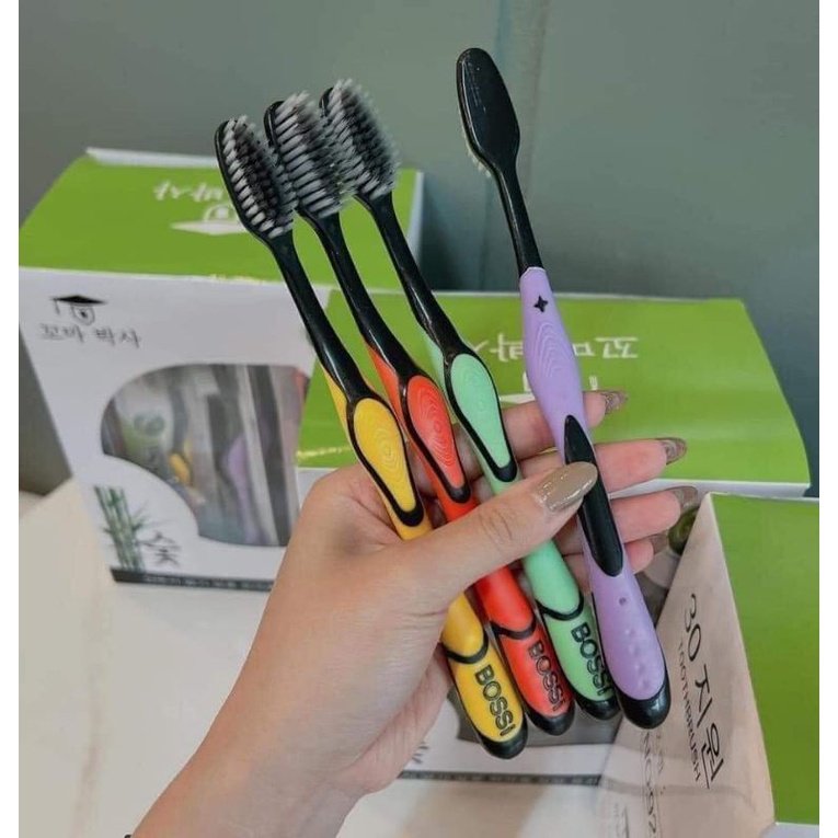 BÀN CHẢI ĐÁNH RĂNG THAN TRE HOẠT TÍNH HÀN QUỐC BOSSi , hojp 30 bàn chải