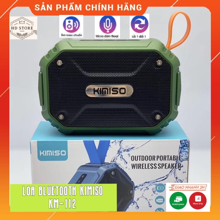 Loa Bluetooth KIMISO KM-112 . Âm Thanh Cực Hay,Thiết Kế Nhỏ Gọn,Dễ Dàng Mang Theo.Thiết Kế Cực Đẹp. Bảo Hành 12 Tháng