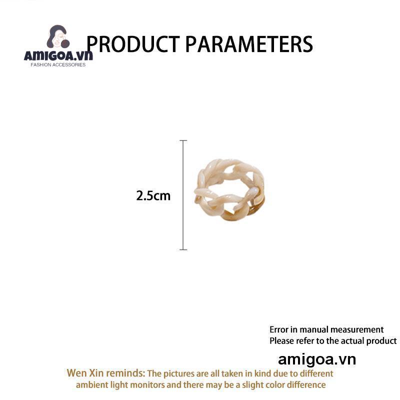 ✨✨Set 3/4/5 Nhẫn Nhựa Resin Họa Tiết Trái Tim Nhiều Màu Thời Trang Cho Nữ