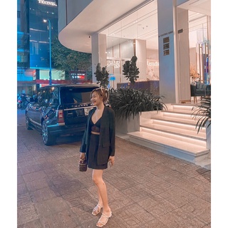 set vest thanh lịch caro