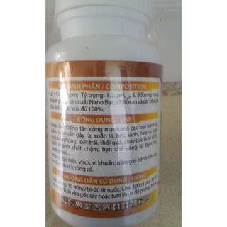Phân bón lá NANO BẠC ĐỒNG 100ml