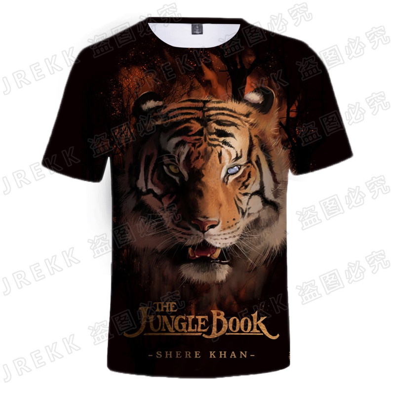 Áo Thun Tay Ngắn In Họa Tiết The Jungle Book 3D Thời Trang Mùa Hè Cho Nam Và Nữ 2022 XS-3XL