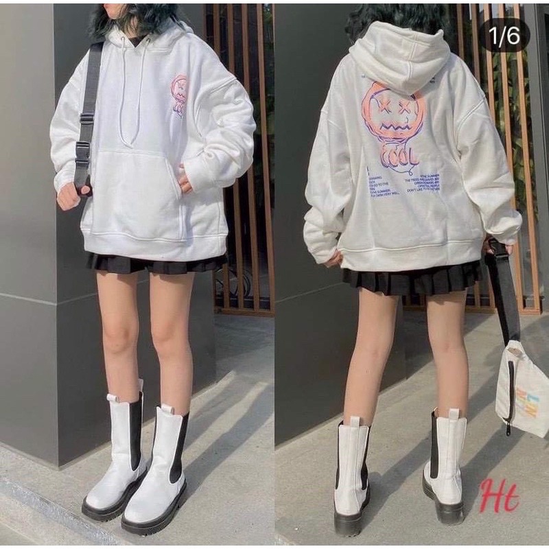 Áo hoodie xx cool hai mặt cười