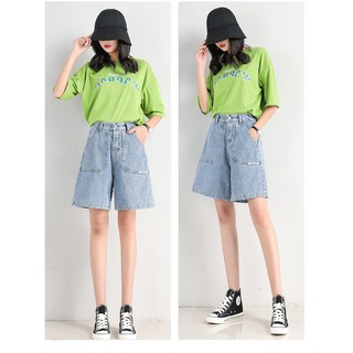 QUẦN ĐÙI NỮ JEAN CẠP CAO TRƠN BASIC - HÀNG CÓ SẴN