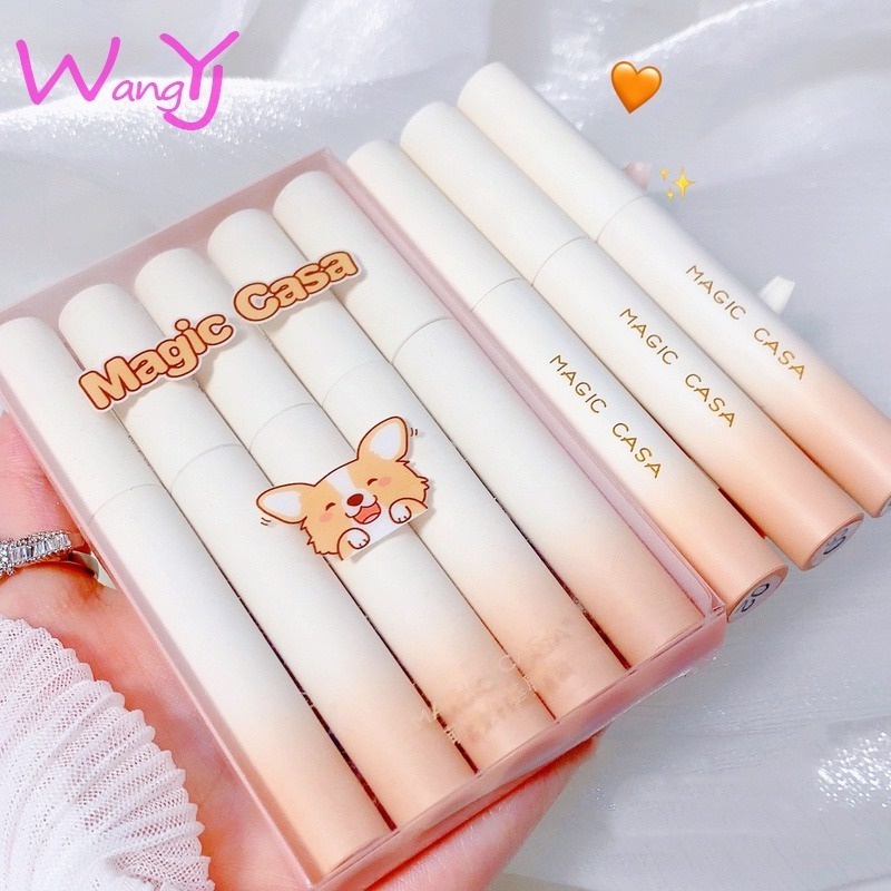 Set 5 Son Kem Lì Cho Màu Mượt Mà Trang Điểm Dễ Thương