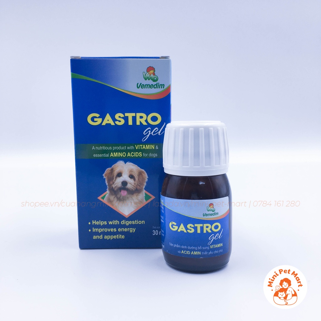 Siro dinh dưỡng cho chó VEMEDIM GASTRO GEL 30ml giúp dễ tiêu hóa, tăng sức đề kháng, kích thích thèm ăn