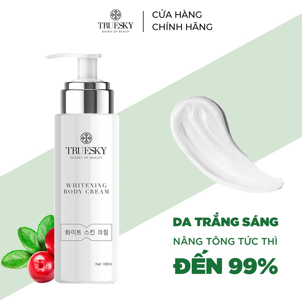 Kem ủ trắng body cấp tốc Truesky an toàn bật tone ngay lần đầu chính hãng 100ml - Whitening Body Cream