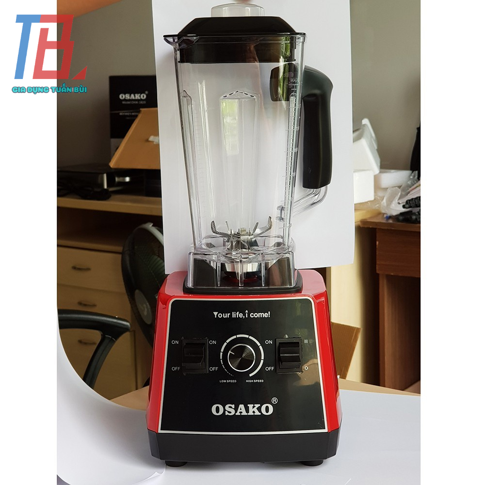 Máy xay sinh tố công nghiệp OSAKO OS-1500 dung tích 1.8L công suất 1500W (Bộ dao 6 lưỡi) màu ngẫu nhiên - BH 12 tháng