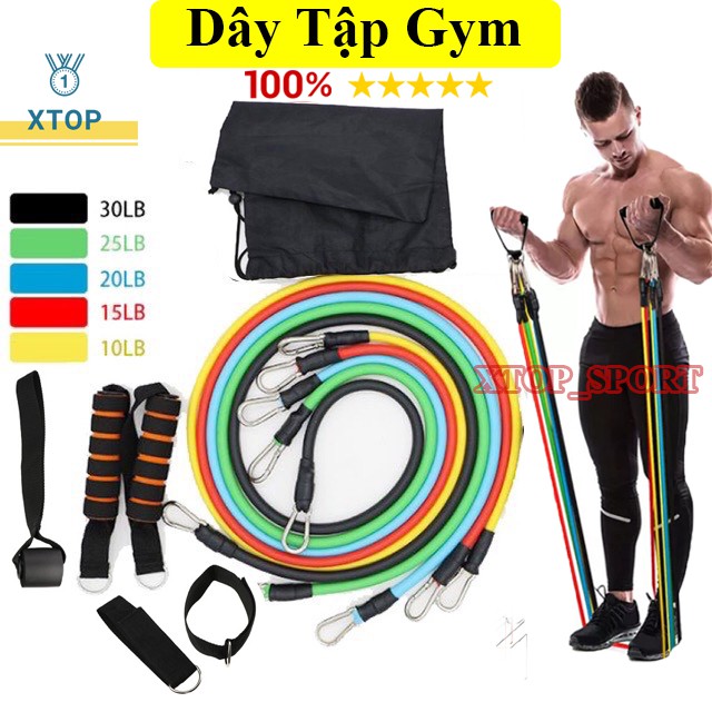 Dây Ngũ Sắc Tập Gym Kháng Lực Đàn Hồi Tại Nhà, Dây Kháng Lực Tập Gym Tốt Nhất NS5