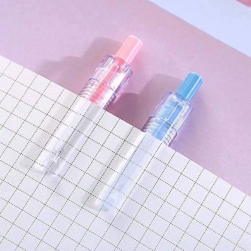 Bút bi bấm, bút gel bấm mực đen ngòi 0.5mm vỏ màu pastel trong suốt cute