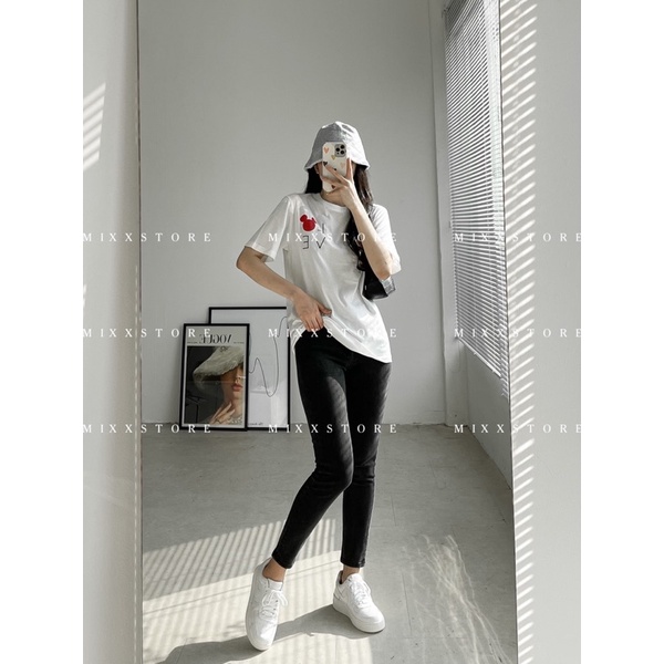 Quần Jean Nữ Skinny Xám Trơn Zara lưng cao siêu đẹp chất mịn co giãn thoải mái phom dài 94cm tôn dáng xinh