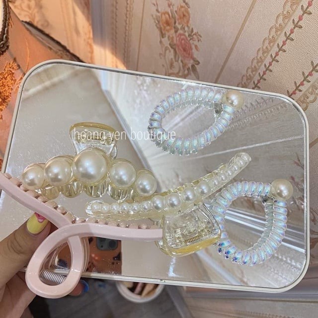 Sét 5 kẹp tóc,dây buộc tóc siêu đẹp MẪU MỚI