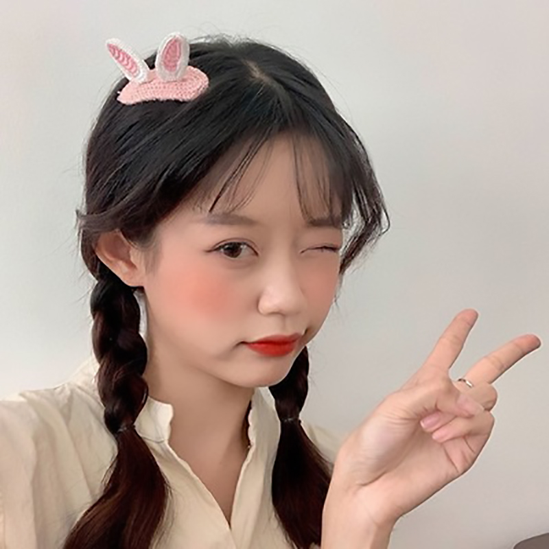 Kẹp Tóc Hình Tai Thỏ 3d Xinh Xắn Cho Bạn Gái