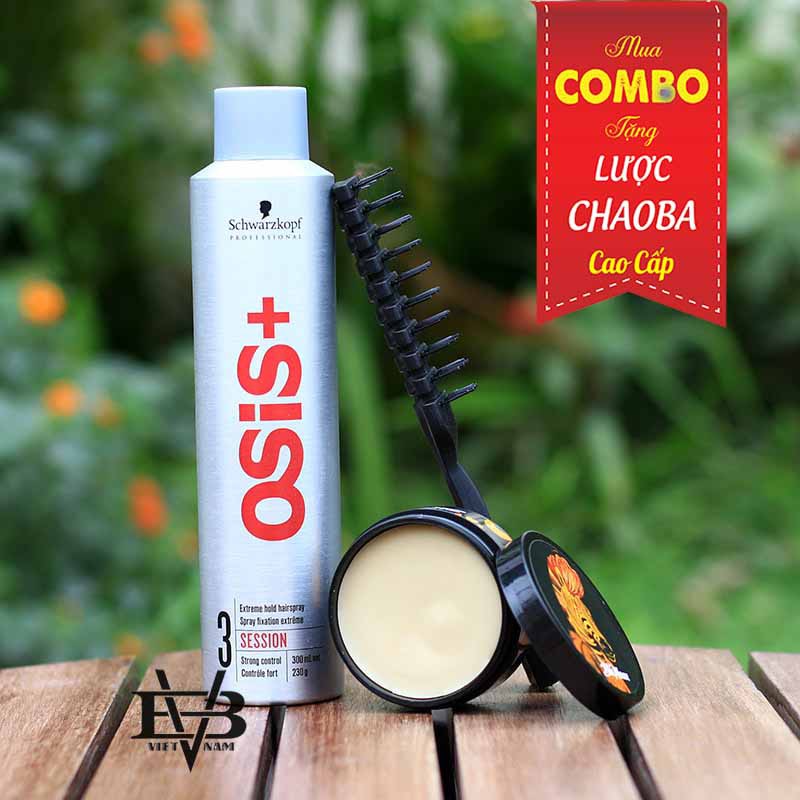 [CHÍNH HÃNG - BYVILAIN SHOP TPHCM] Gôm osis+ 3 Session Finish 300ml+ Sáp vuốt tóc Blumaan Cavalier Clay 74ml + Tặng lược