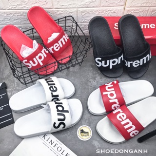 Dép Supreme cao cấp fullbox đế cao su dẻo êm chân