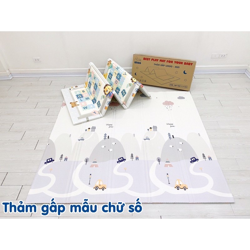 Thảm xốp gấp Umoo 2 mặt chống thấm chống trơn trượt siêu đẹp