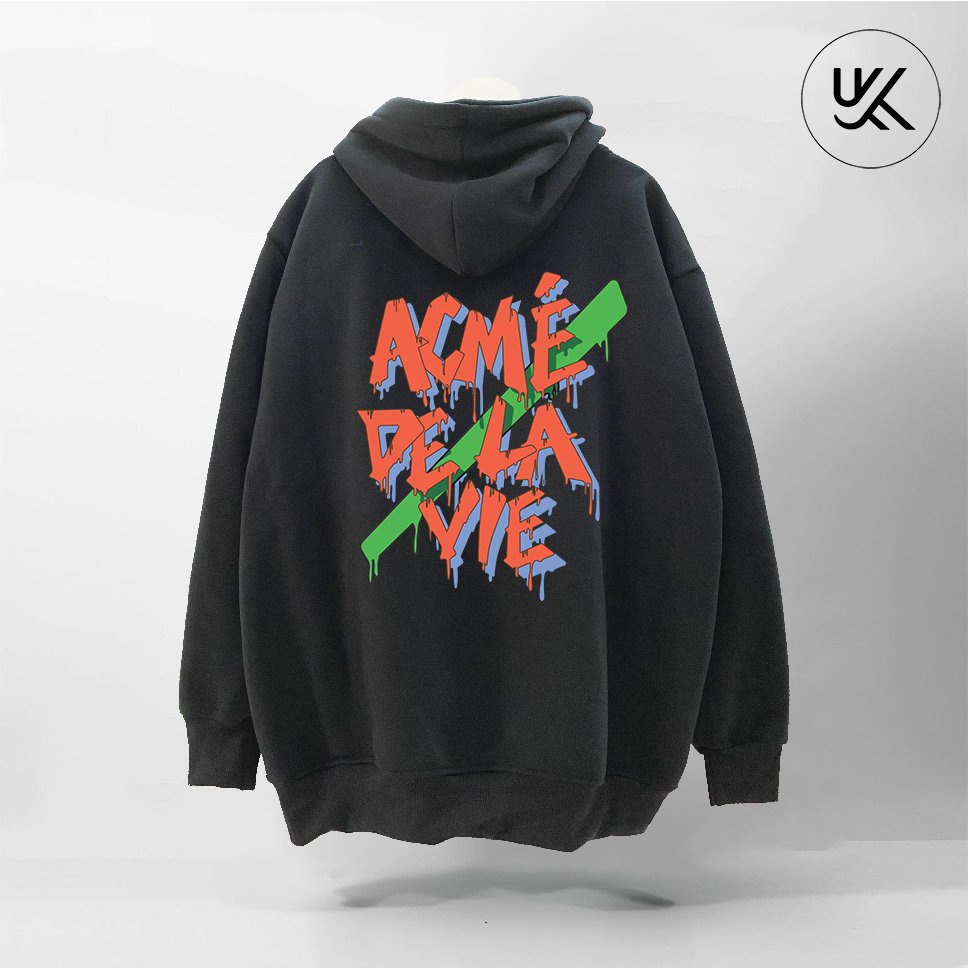 Áo khoác Nỉ HOODIE ADLV Oversize, Form dáng RỘNG màu xám xanh khói, be, nỉ bông Cao Cấp Unisex Nam Nữ - KKIMShop