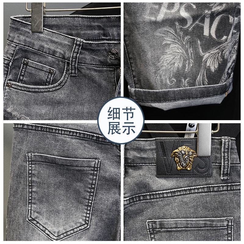 Quần Short Jean Phong Cách Châu Âu Mẫu Mới Thời Trang Cho Nam