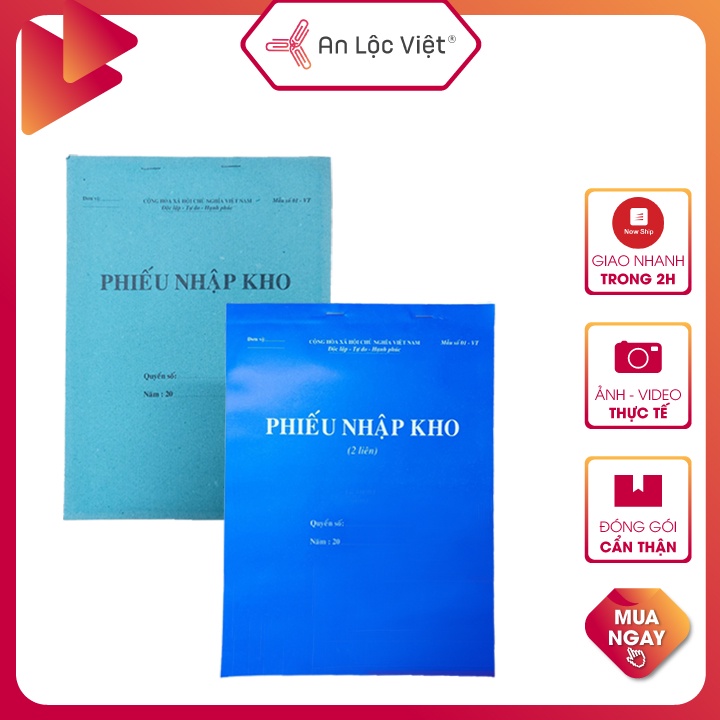 Phiếu nhập kho 1 liên - 2 liên A4