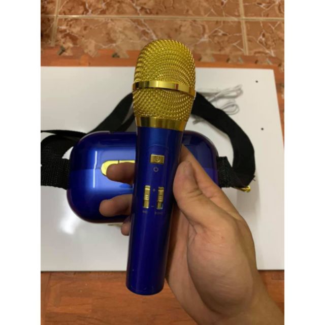 Loa hát karaoke YS A20 tặng kèm mic không dây.