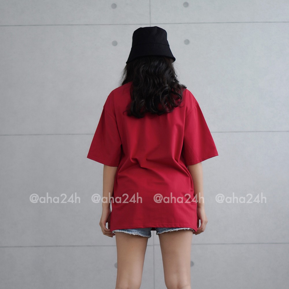 Áo thun Unisex trơn 100% Cotton form rộng tay lỡ phông oversize cho nam nữ AH1504 | BigBuy360 - bigbuy360.vn