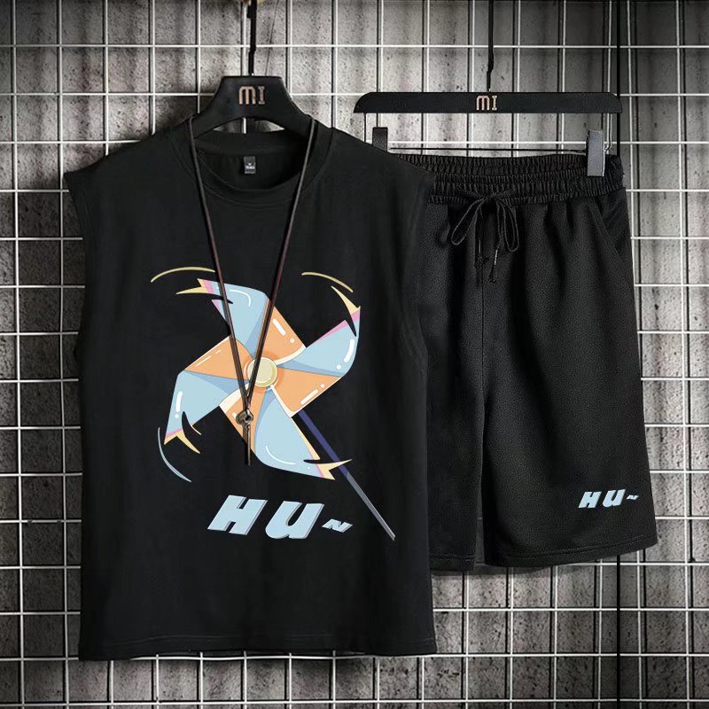 Set đồ thể thao sát nách phong cách Nhật Bản năng động cho nam M-8XL