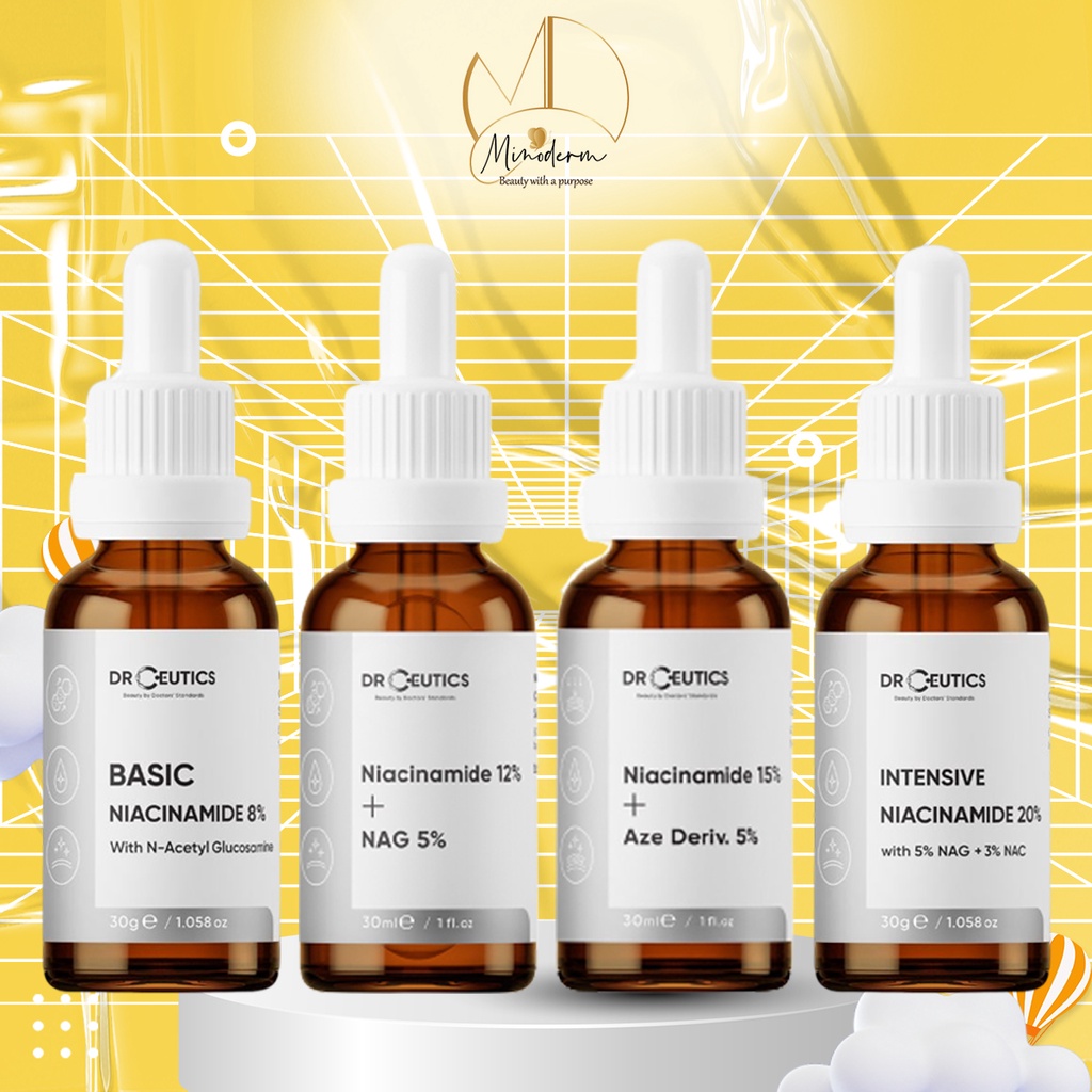 Serum DrCeutics B3 Niacinamide giảm thâm, sáng da, hỗ trợ kiềm dầu 30ml, 100ml